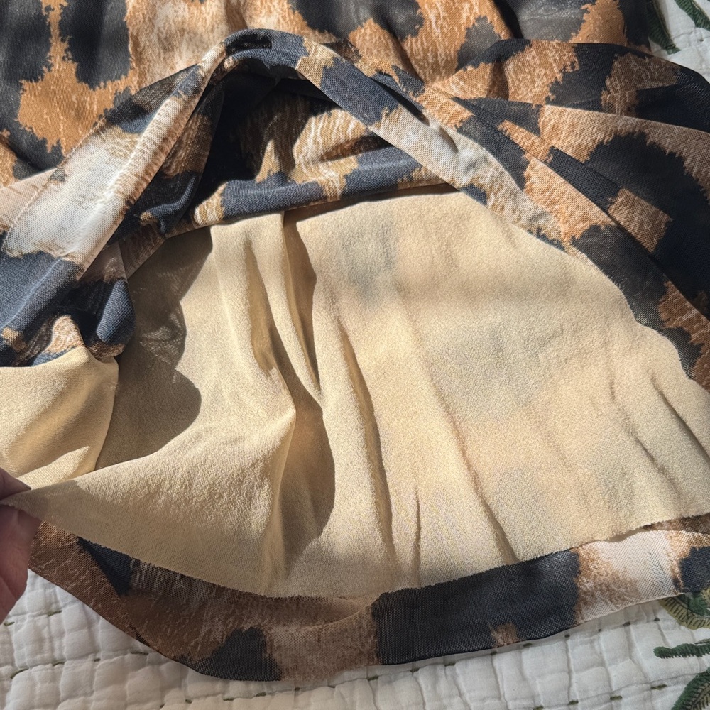 GANNI Leopard Print Long Sleeve Top Size L - Picture 3 of 5